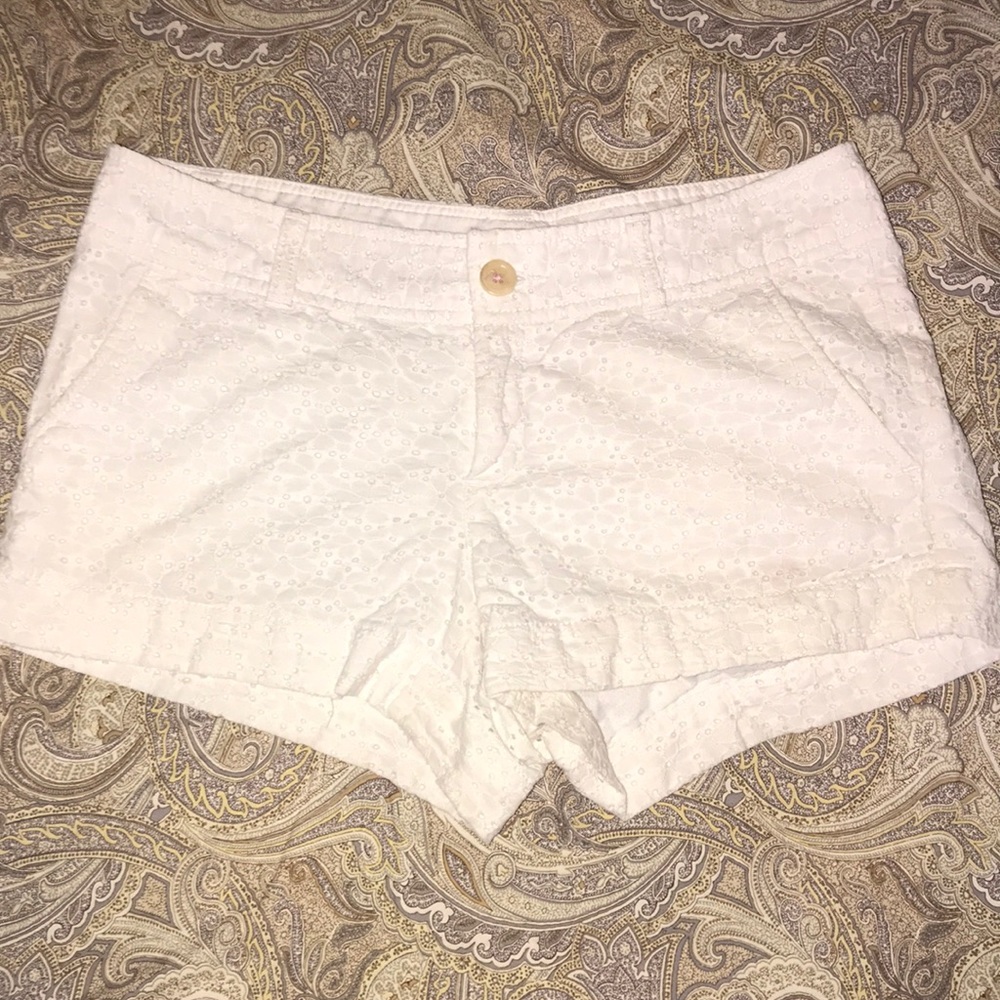 Lilly Pulitzer White Lace Shorts